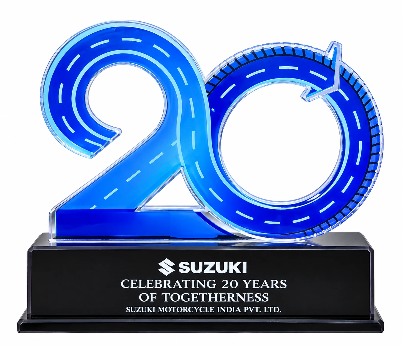 Suzuki 20th Anniversary Acrylic Trophy